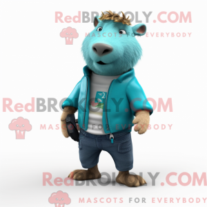 Turkis Capybara maskot...