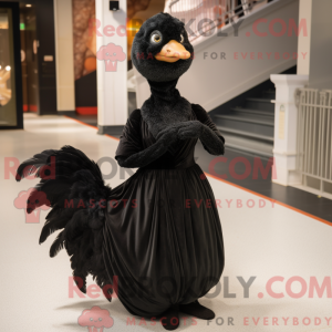 Black Turkey mascot costume...