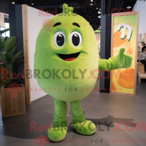 Limegrøn abrikos maskot...