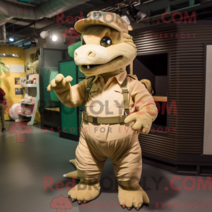 Beige Dragon maskot...