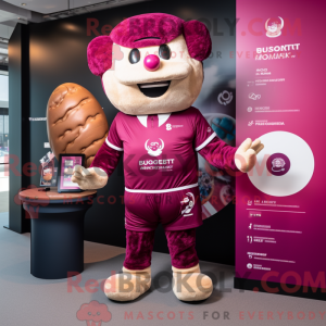 Magenta Croissant mascot...