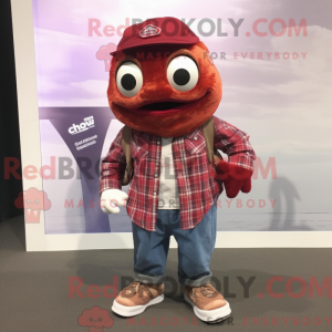 Maroon Goldfish maskot...
