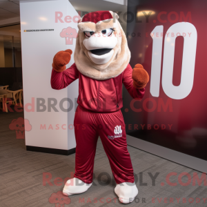 Maroon Momentum maskot...
