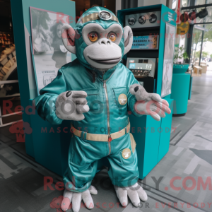 Blauwgroen chimpansee...