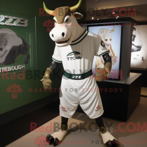 Tan Zebu maskotdraktfigur...