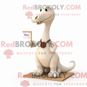 Kremowa maskotka Diplodocus...