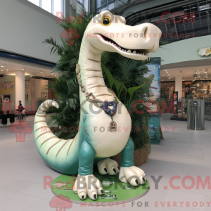 Cream Diplodocus mascot...