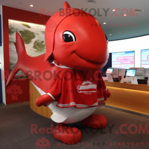 Red Pukkelhval maskot...