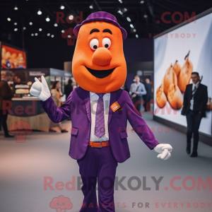 Personaggio mascotte viola...