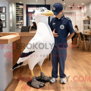 Navy Gull maskotdraktfigur...
