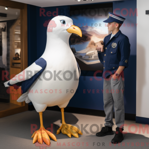 Navy Gull maskotdraktfigur...