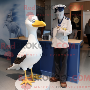 Navy Gull maskotdraktfigur...