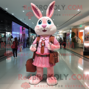 Pink Wild Rabbit maskot...