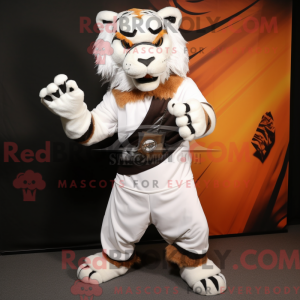 Hvid sabeltand tiger maskot...