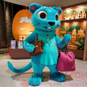 Turkis Jaguarundi maskot...