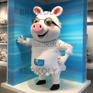 White Sow mascotte kostuum...