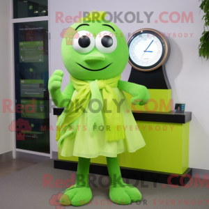 Limegrøn armbåndsur maskot...