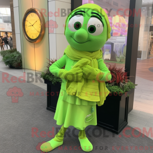 Limegrøn armbåndsur maskot...