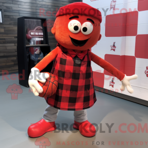 Red Basketball Ball maskot...
