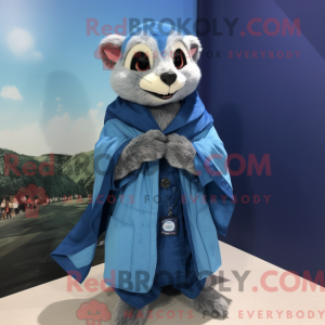 Blå Ilder maskot kostume...