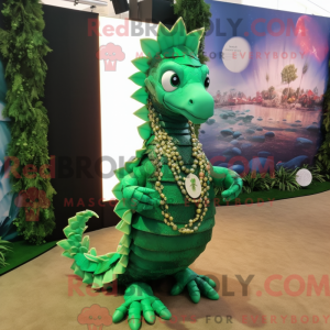 Green Seahorse mascot...