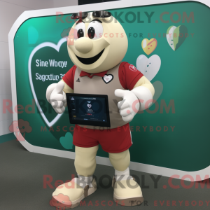 Cream Heart mascot costume...