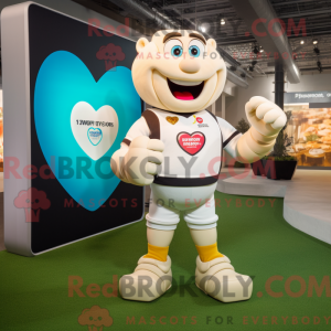 Cream Heart mascot costume...