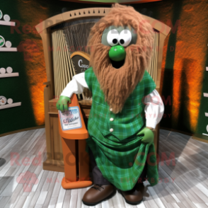 nan Celtic Harp mascot costume character dressed with a Button-Up Shirt and Pocket squares