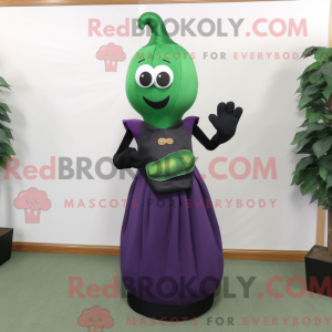 Skovgrøn aubergine maskot...