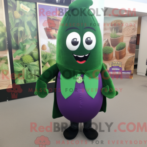 Skovgrøn aubergine maskot...