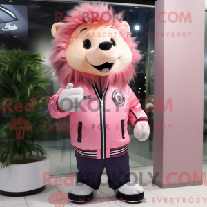 Mascotte de porc-épic rose...