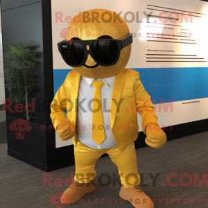 Gold Pendant mascot costume...