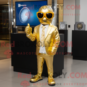 Gold Pendant mascot costume...