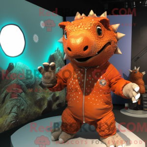 Rust Ankylosaurus maskot...