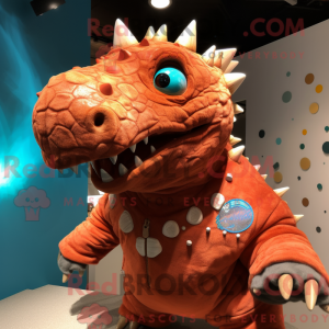Rust Ankylosaurus maskot...