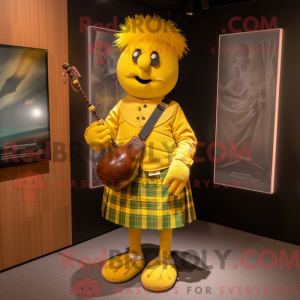 Yellow Bagpipe mascot...