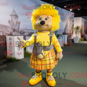 Gul sækkepibe maskot...