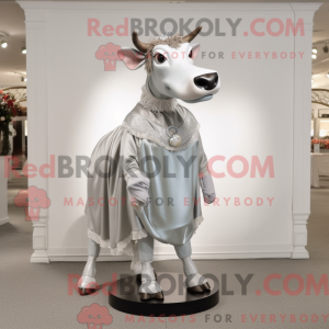 Silver Cow-maskotdraktfigur...