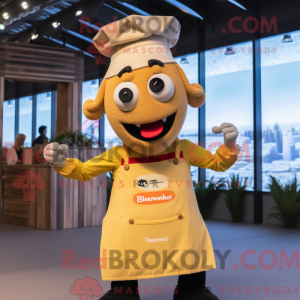 Tan Paella mascot costume...