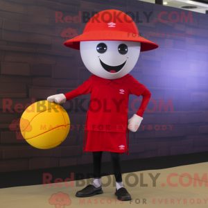 Red Volleyball Ball mascot...
