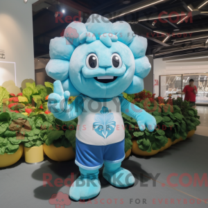 Sky Blue Cauliflower mascot...