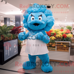 Sky Blue Cauliflower mascot...