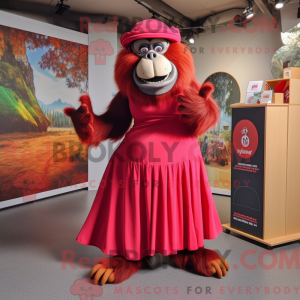 Red Bavian maskotdraktfigur...