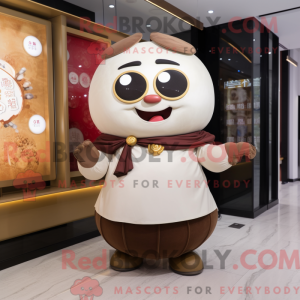 Brun Dim Sum maskot kostume...
