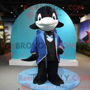 Cyan Killer Whale máscara...