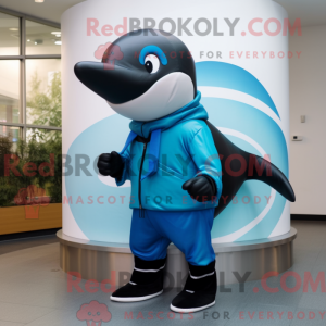 Cyan Killer Whale máscara...