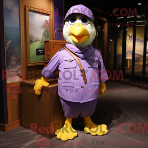Purple Canary mascot...