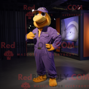 Purple Canary mascot...