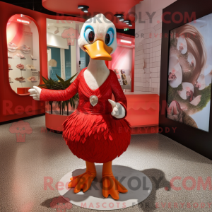 Red Swan maskot kostume...