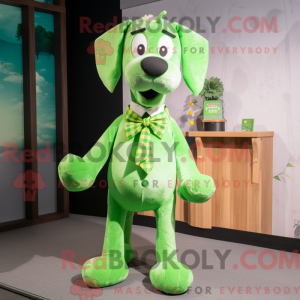 Lime Green Dog maskot...